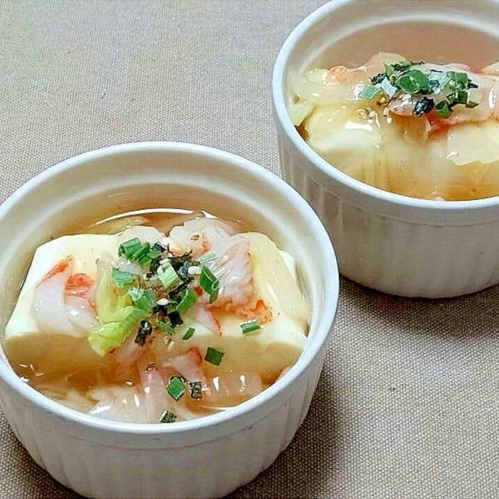 豆腐のカニカマあんかけ
